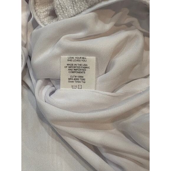 Show Me Your Mumu “Good Times” White Sequined Long Sleeve Top – NWT Large - Picture 10 of 10